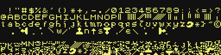 the game's 2KB panel font